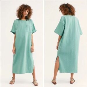 Free People Beach Womens Sea Green Side Slit Cotton Camilla Shirt Dress Size XS